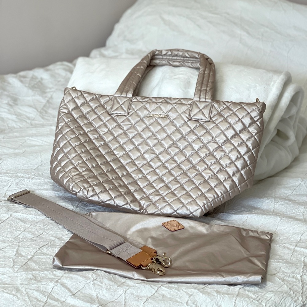 MZ Wallace Medium Metro Tote Deluxe Metallic Rose Gold